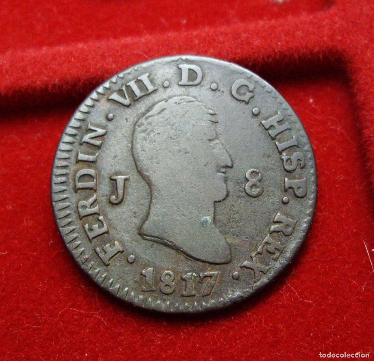 Monedas de Espa&ntilde;a: FERNANDO VII - 8 MARAVEDIS - 1817 JUBIA - Foto 1