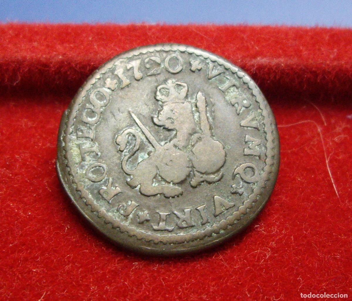 Monedas de Espa&ntilde;a: FELIPE V - 1 MARAVEDI - 1820 BURGOS - Foto 2