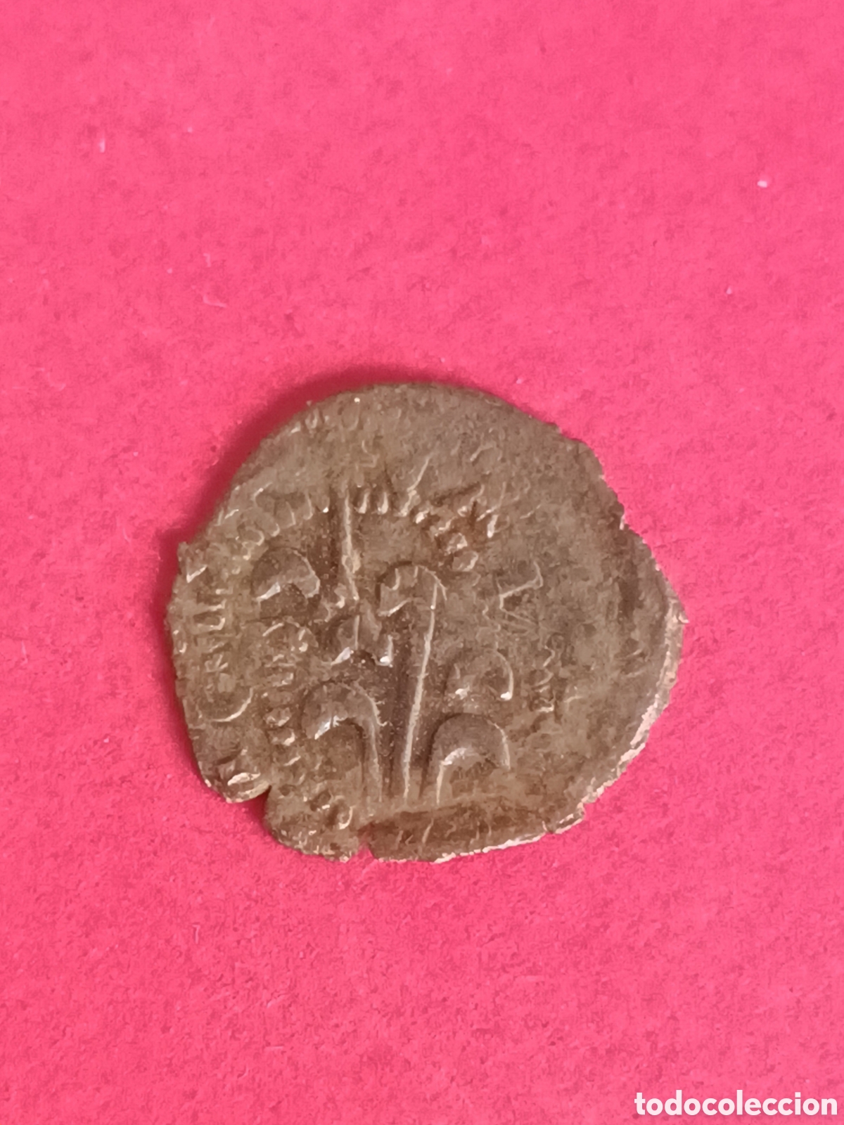 Monedas de Espa&ntilde;a: FELIPE IV. DINERO DE VAL&Eacute;NCIA. 1654. REPINTADA. - Foto 2
