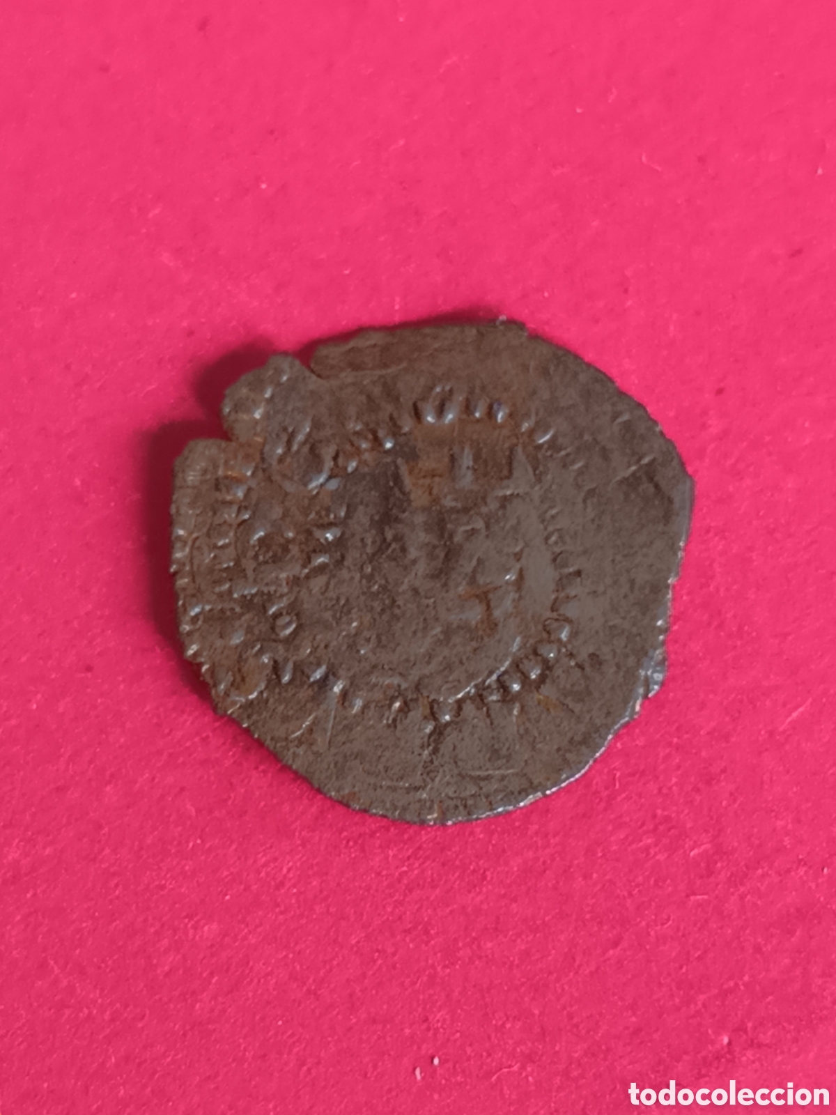 Monedas de Espa&ntilde;a: FELIPE IV. DINERO DE VAL&Eacute;NCIA. 1654. REPINTADA. - Foto 1