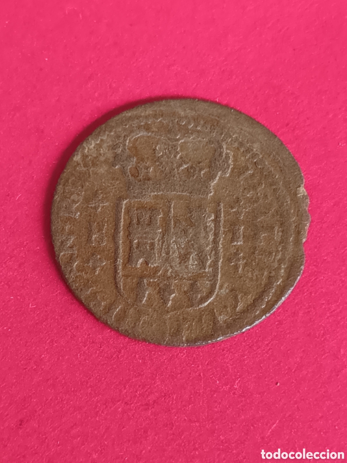 Monedas de Espa&ntilde;a: FELIPE V. 1 MARAVEDI DE 1718. BARCELONA. - Foto 2
