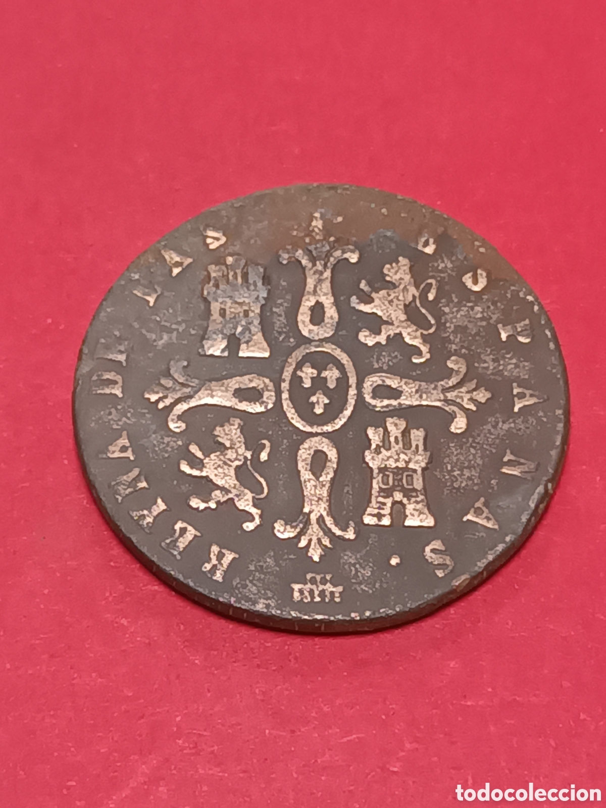 Monedas de Espa&ntilde;a: ISABEL II. 8 MARAVED&Iacute;S DE 1840. SEGOVIA. - Foto 2