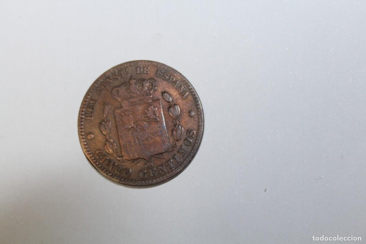 Monedas de Espa&ntilde;a: 5 CENTIMOS de 1879 OM XC 73 ESPA&Ntilde;A en BC+ - Foto 2