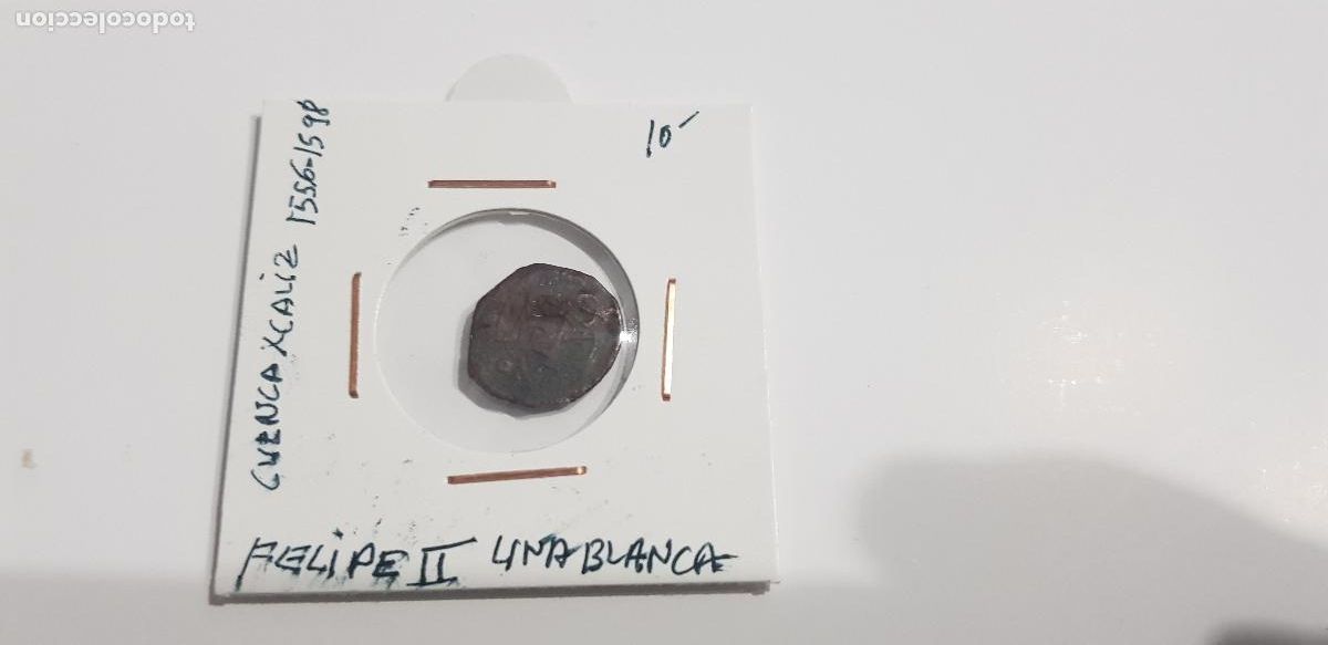 Monedas de Espa&ntilde;a: FELIPE II UNA BLANCA CUENCA - Foto 1