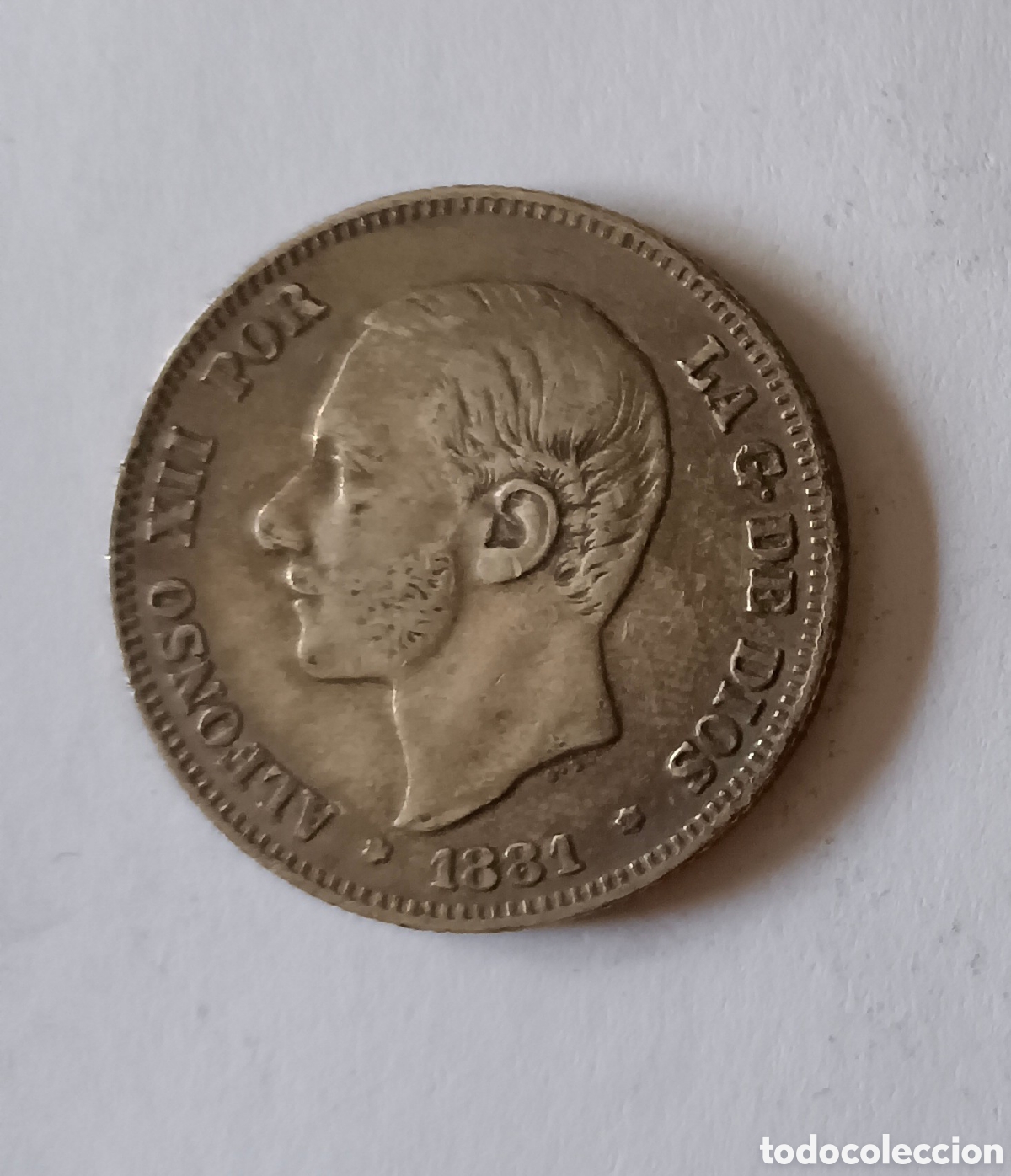 Monedas de Espa&ntilde;a: Moneda 2 pesetas 1881 - Foto 2