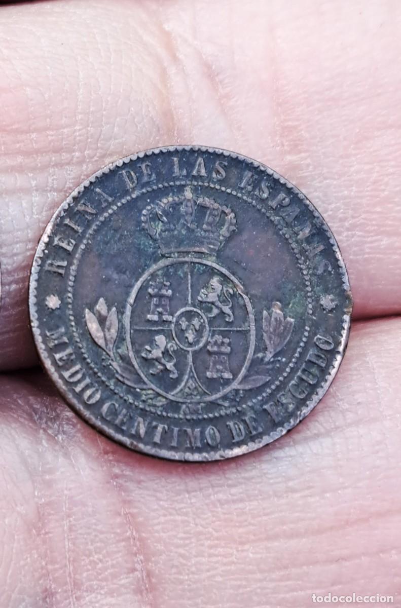 Monedas de Espa&ntilde;a: NT / ISABEL II 1/2 C&Eacute;NTIMO DE ESCUDO 1867 BARCELONA (E128) - Foto 2