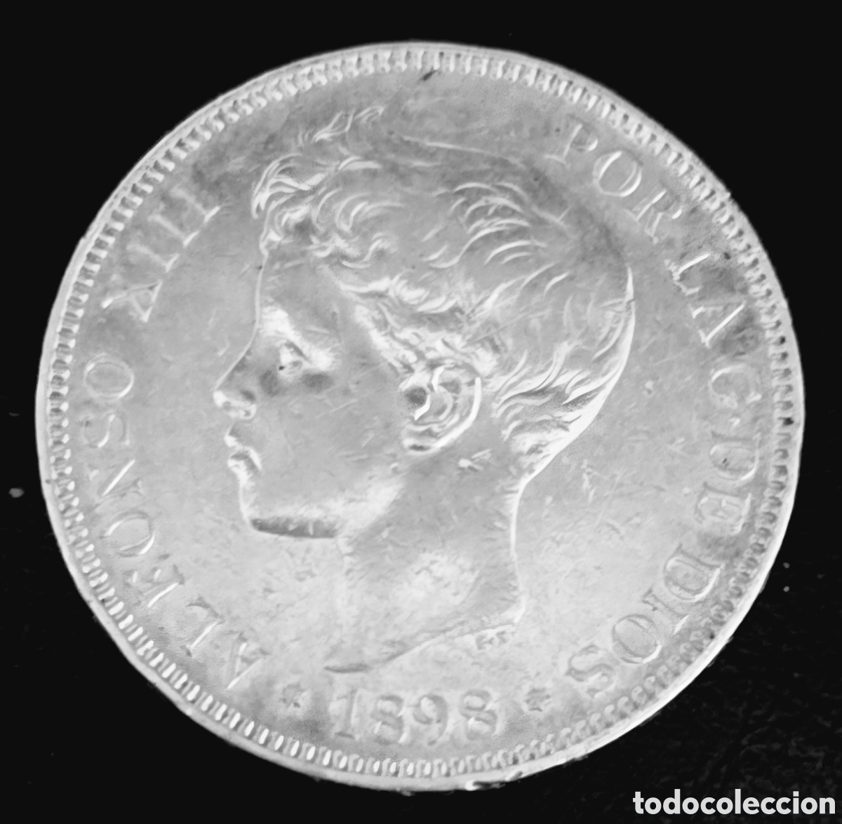 Monedas de Espa&ntilde;a: Moneda de plata a&ntilde;o 1898 - Foto 1