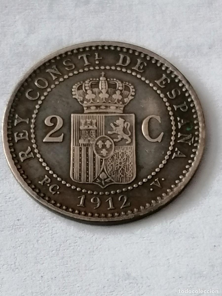 Monedas de Espa&ntilde;a: Moneda, 2 cent, Espa&ntilde;a 1912, estrella 12, EBC-, - Foto 2