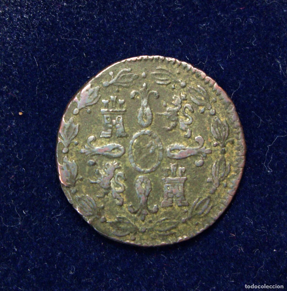 Monedas de Espa&ntilde;a: FERNANDO VII - 4 MARAVEDIS 1828 - SEGOVIA - Foto 2