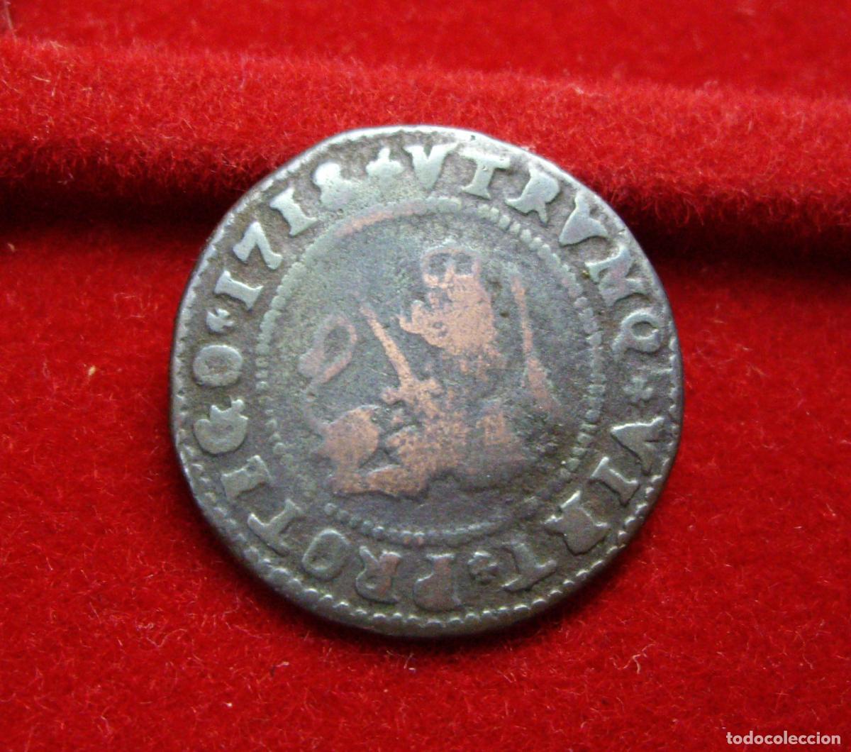 Monedas de Espa&ntilde;a: FELIPE V - 2 MARAVEDIS - 1718 VALENCIA - Foto 2