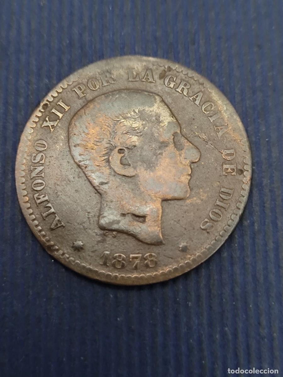 Monedas de Espa&ntilde;a: Moneda 5 c&eacute;ntimos 1878 Rey Alfonso XII Espa&ntilde;a - Foto 1