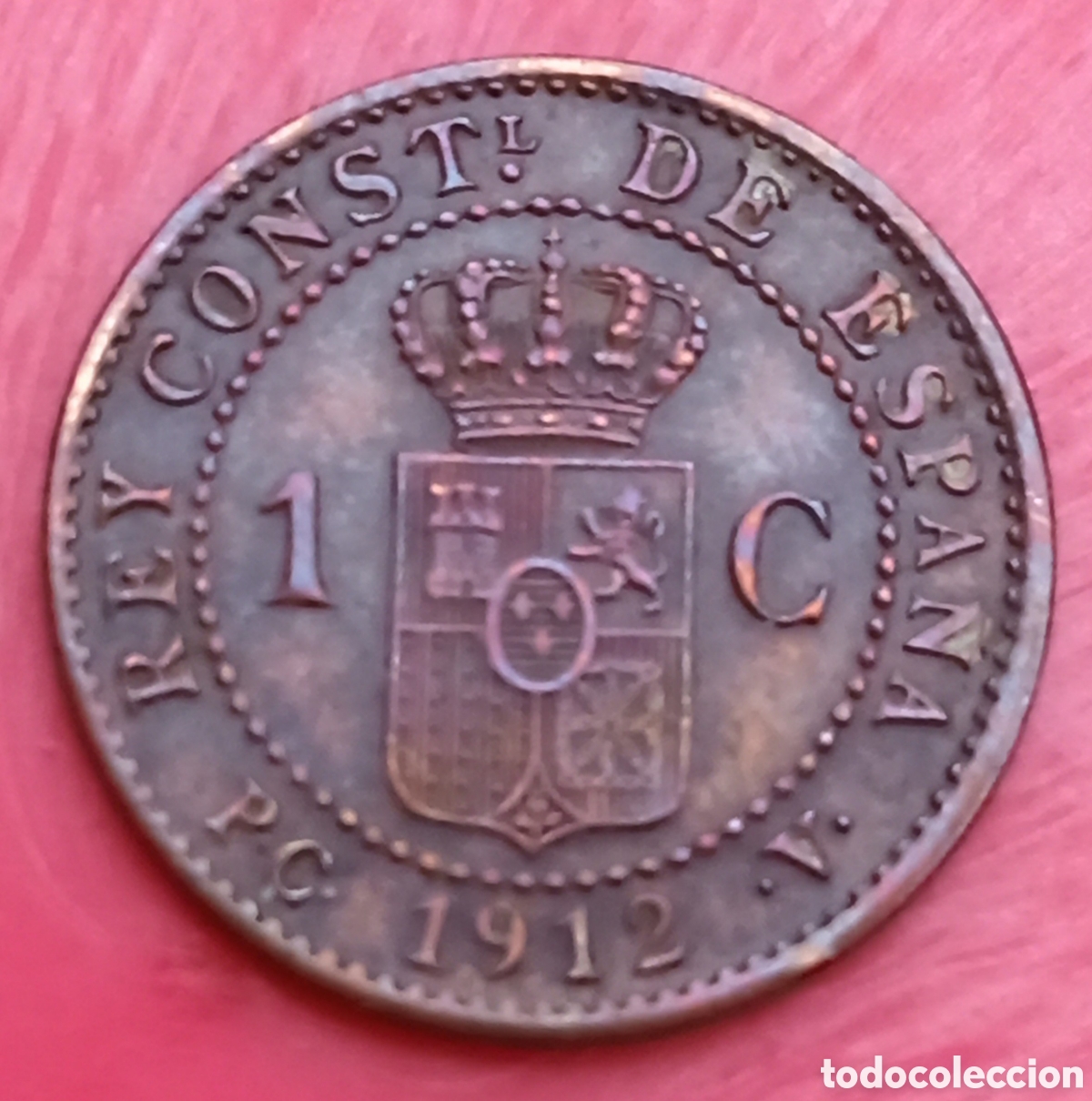 Monedas de Espa&ntilde;a: Espa&ntilde;a - 1 c&eacute;ntimo 1912 * 2 bc - Foto 2