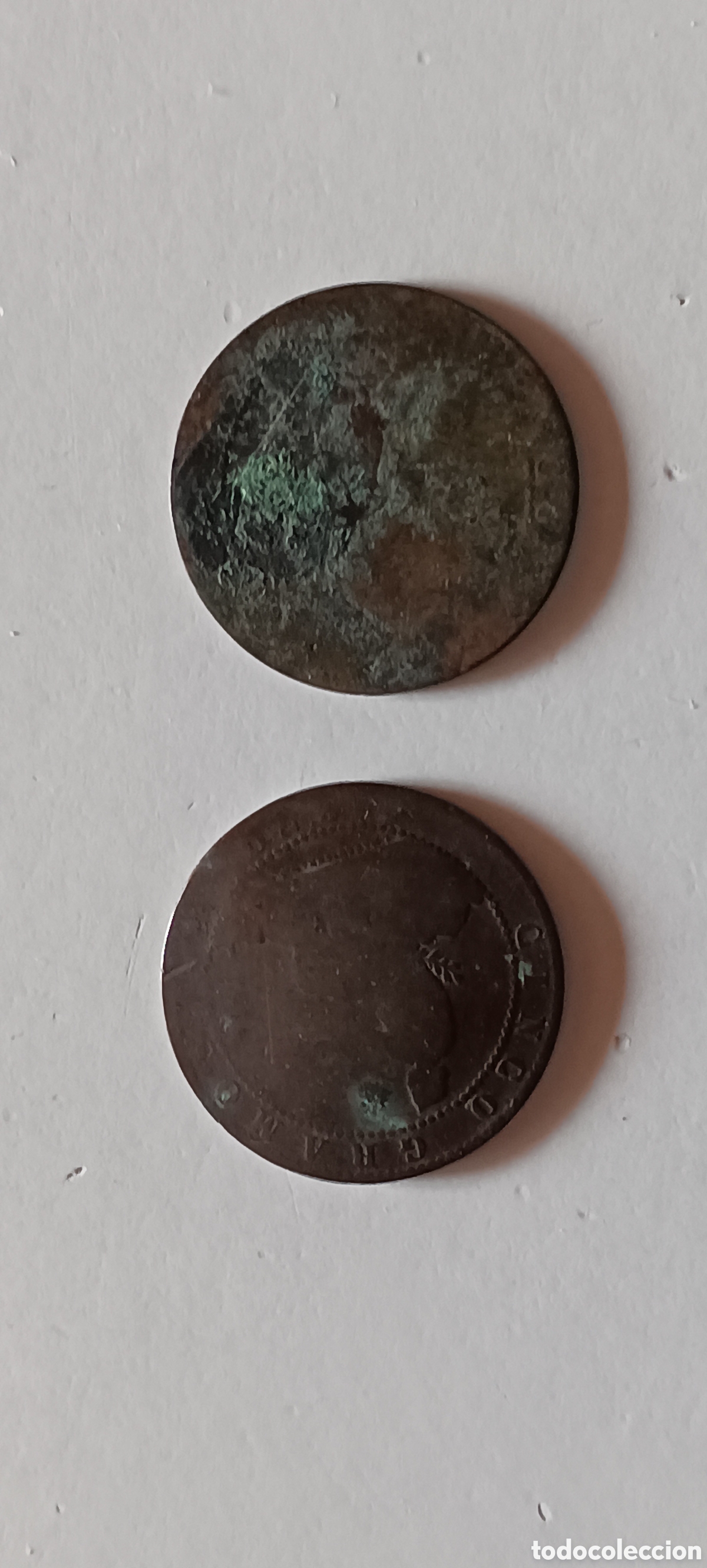 Monedas de Espa&ntilde;a: Monedas Espa&ntilde;a (2un.) de cobre de 5 c&eacute;ntimos 1870 - Foto 3