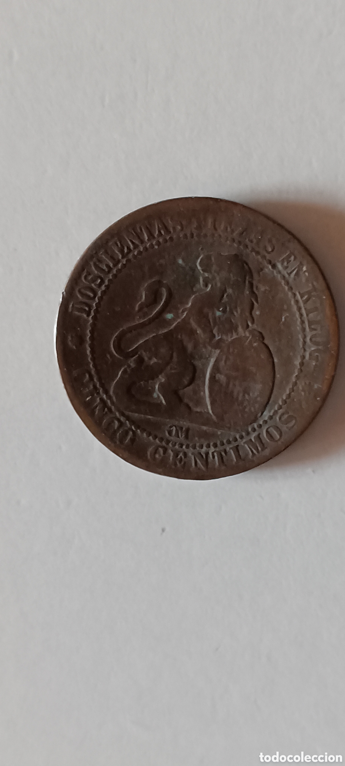 Monedas de Espa&ntilde;a: Monedas Espa&ntilde;a (2un.) de cobre de 5 c&eacute;ntimos 1870 - Foto 5