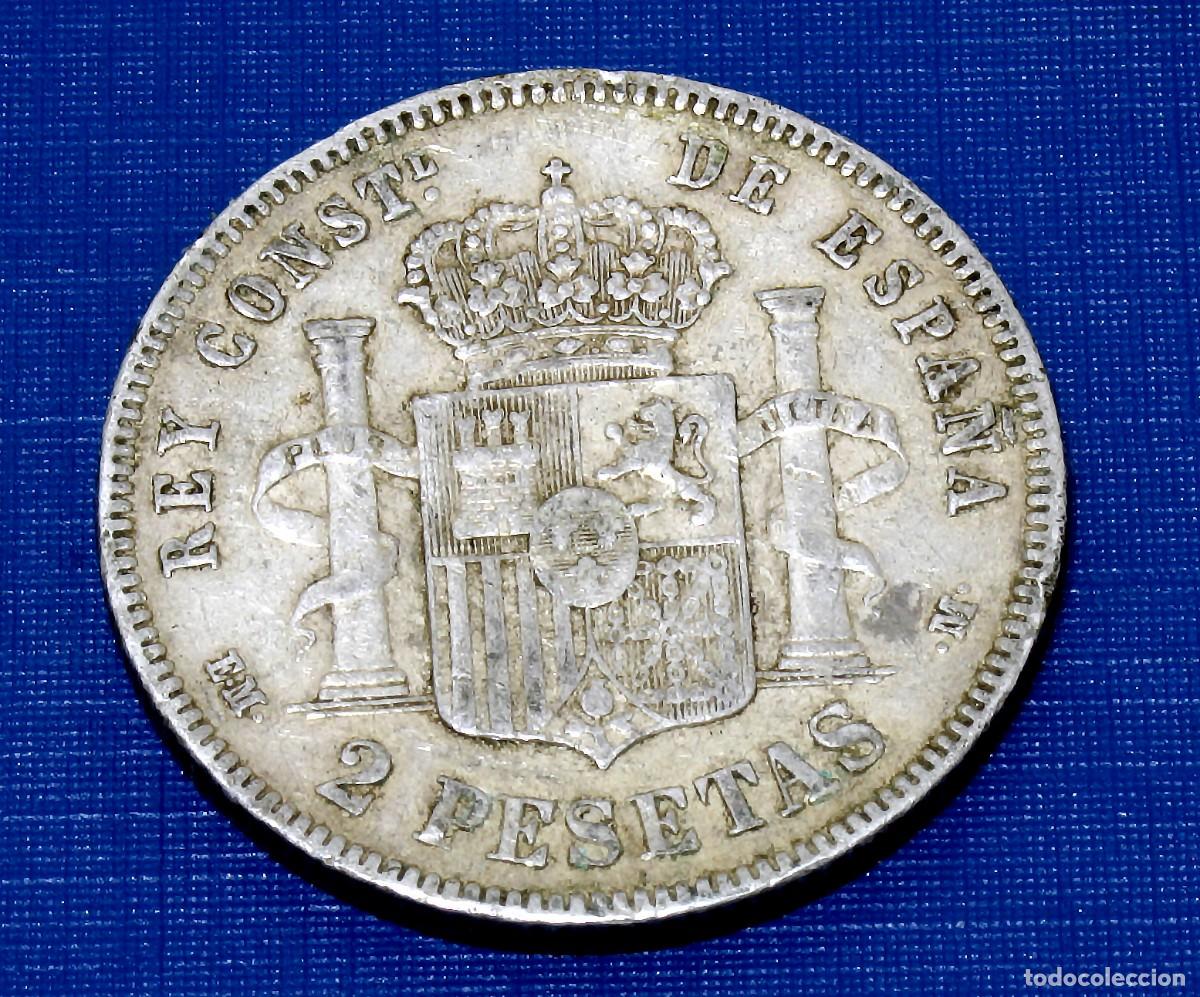 Monedas de Espa&ntilde;a: MONEDA DE 2 PESETAS ALFONSO XII 1879*79 - Foto 1