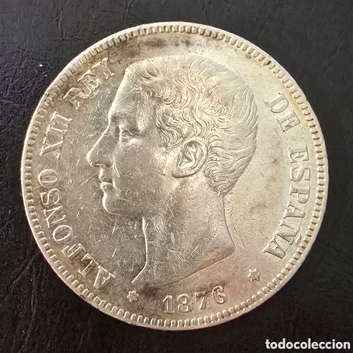 Monedas de Espa&ntilde;a: Moneda de plata a&ntilde;o 1876 - Foto 1