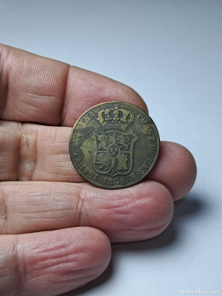 Monedas de Espa&ntilde;a: NT/ ISABEL II 3 CUARTOS 1838 BARCELONA (E302) - Foto 1