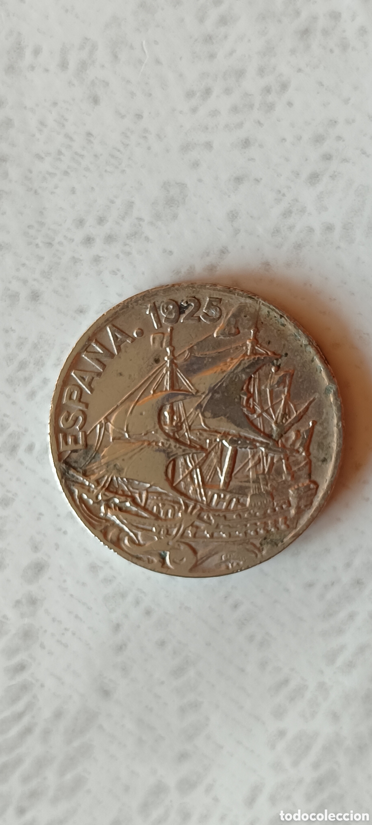 Monedas de Espa&ntilde;a: Moneda Espa&ntilde;a de 25 c&eacute;ntimos de 1925 - Foto 1
