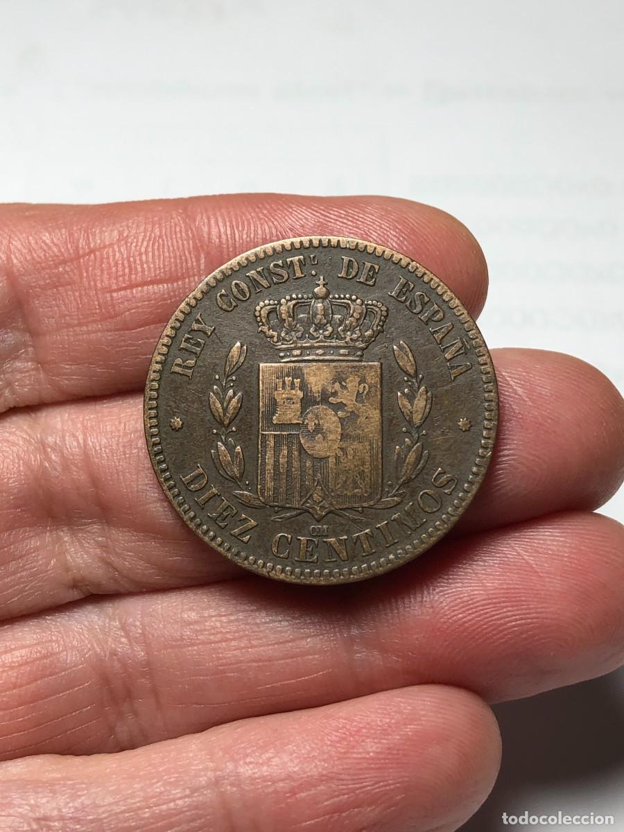 Monedas de Espa&ntilde;a: NT/ DIEZ CENTIMOS 1877 ALFONSO XII (E330) - Foto 3