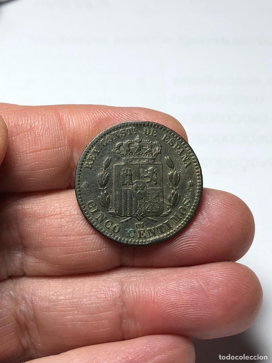 Monedas de Espa&ntilde;a: NT/ CINCO CENTIMOS 1877 ALFONSO XII (E333) - Foto 3