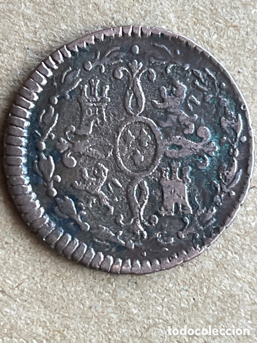 Monedas de Espa&ntilde;a: Moneda de FERNANDO VII 1827 / 2 Maravedis - Foto 2