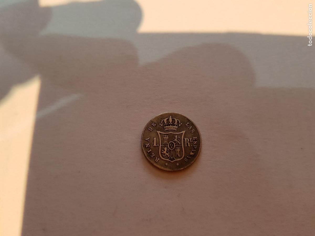 Monedas de Espa&ntilde;a: ISABEL II- 1 REAL- 1860-BARCELONA - Foto 2