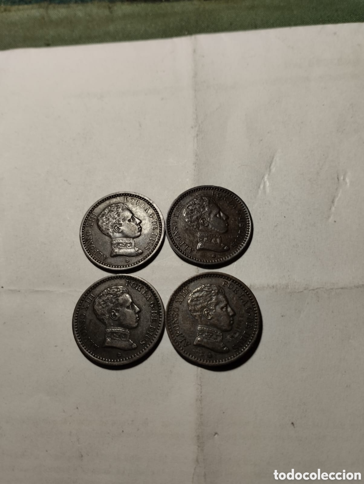 Monedas de Espa&ntilde;a: 4 monedas de 2 c&eacute;ntimos de Alfonso XIII 1904 - Foto 1