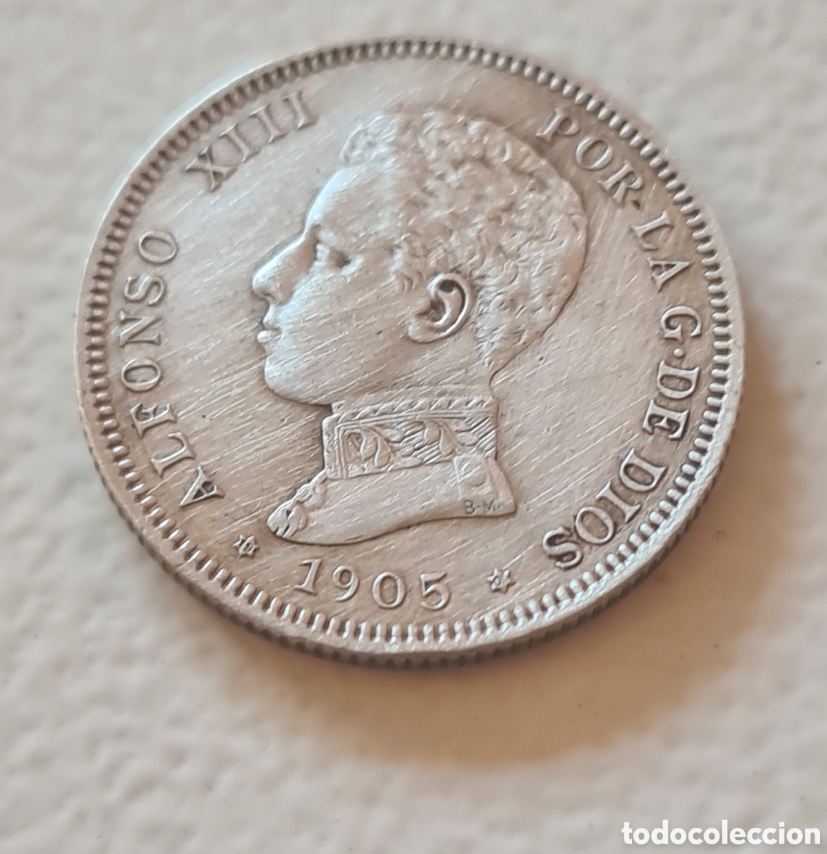 Monedas de Espa&ntilde;a: Moneda de 2 pesetas del 1905 - Foto 2