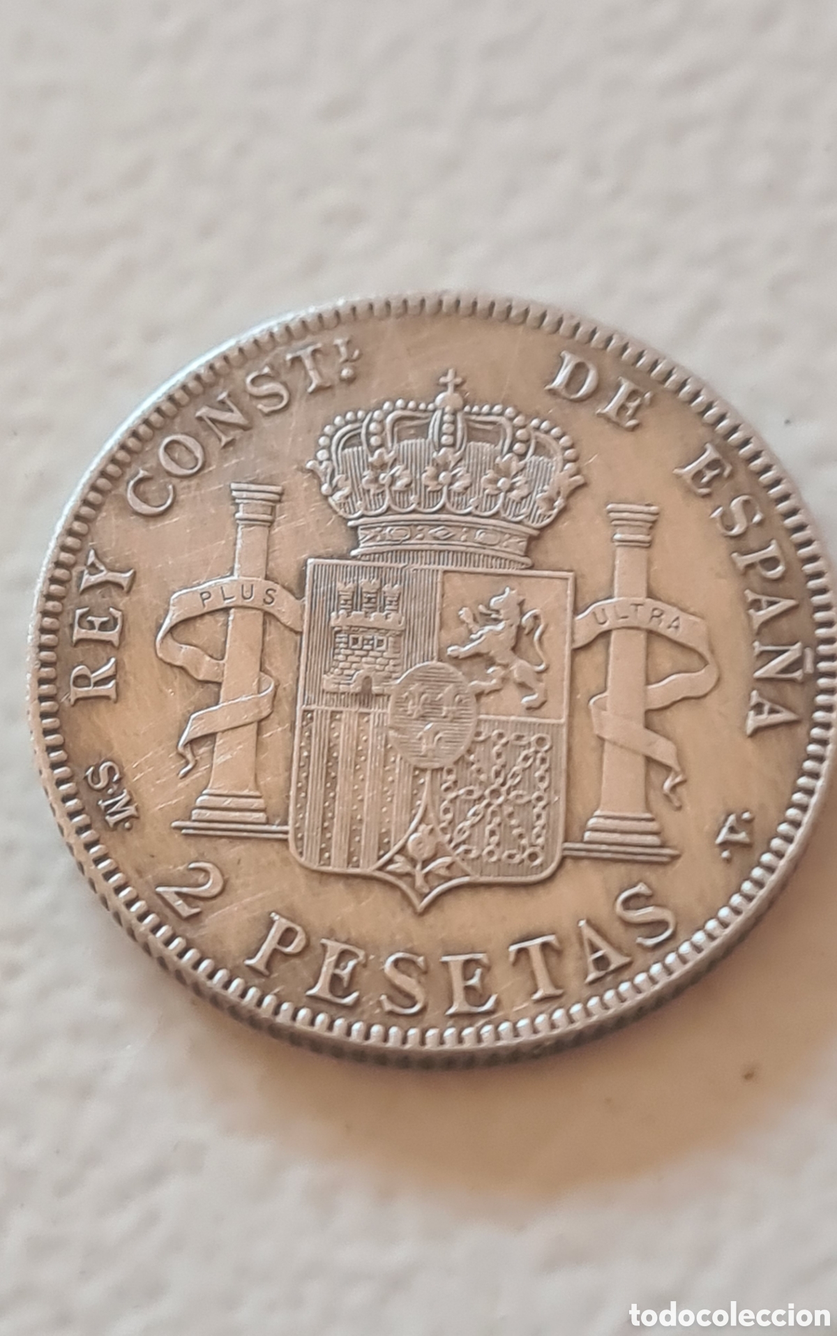 Monedas de Espa&ntilde;a: Moneda de 2 pesetas del 1905 - Foto 1