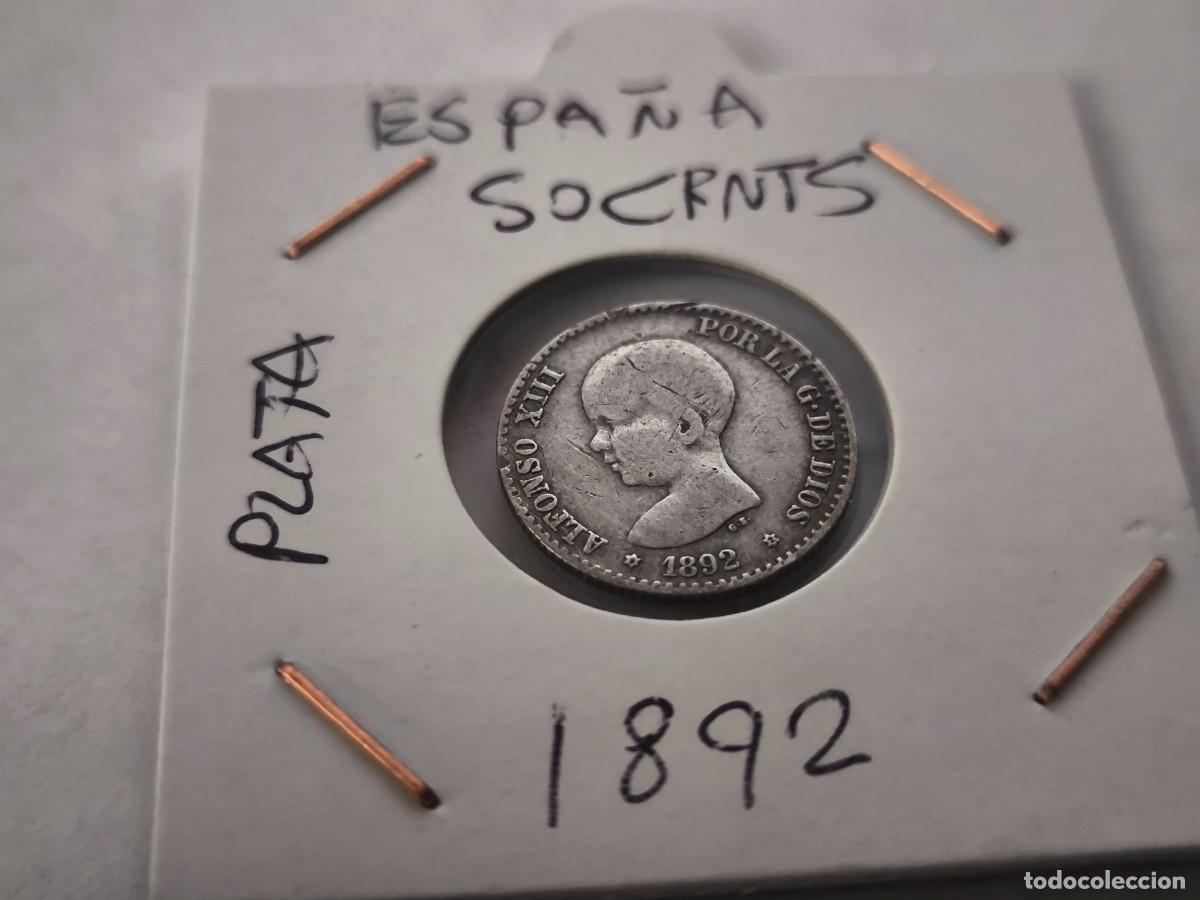 Monedas de Espa&ntilde;a: Alfonso XIII 1892 plata. - Foto 2