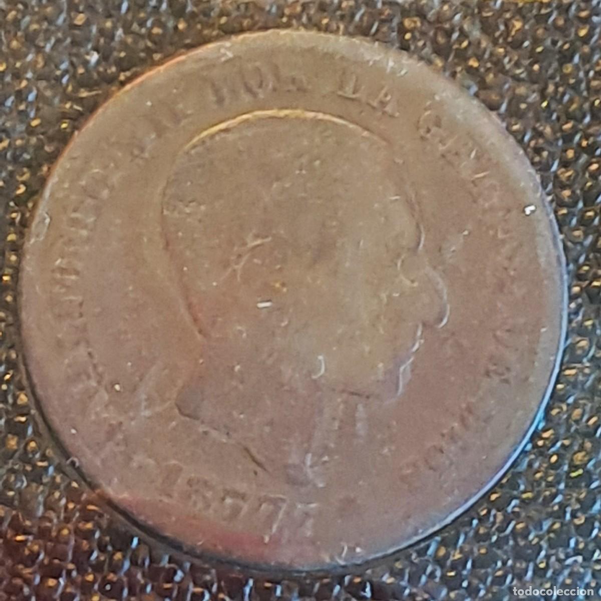Monedas de Espa&ntilde;a: MONEDA ESPA&Ntilde;A 5 CENTIMOS ALFONSO XII A&Ntilde;O 1877 - Foto 1