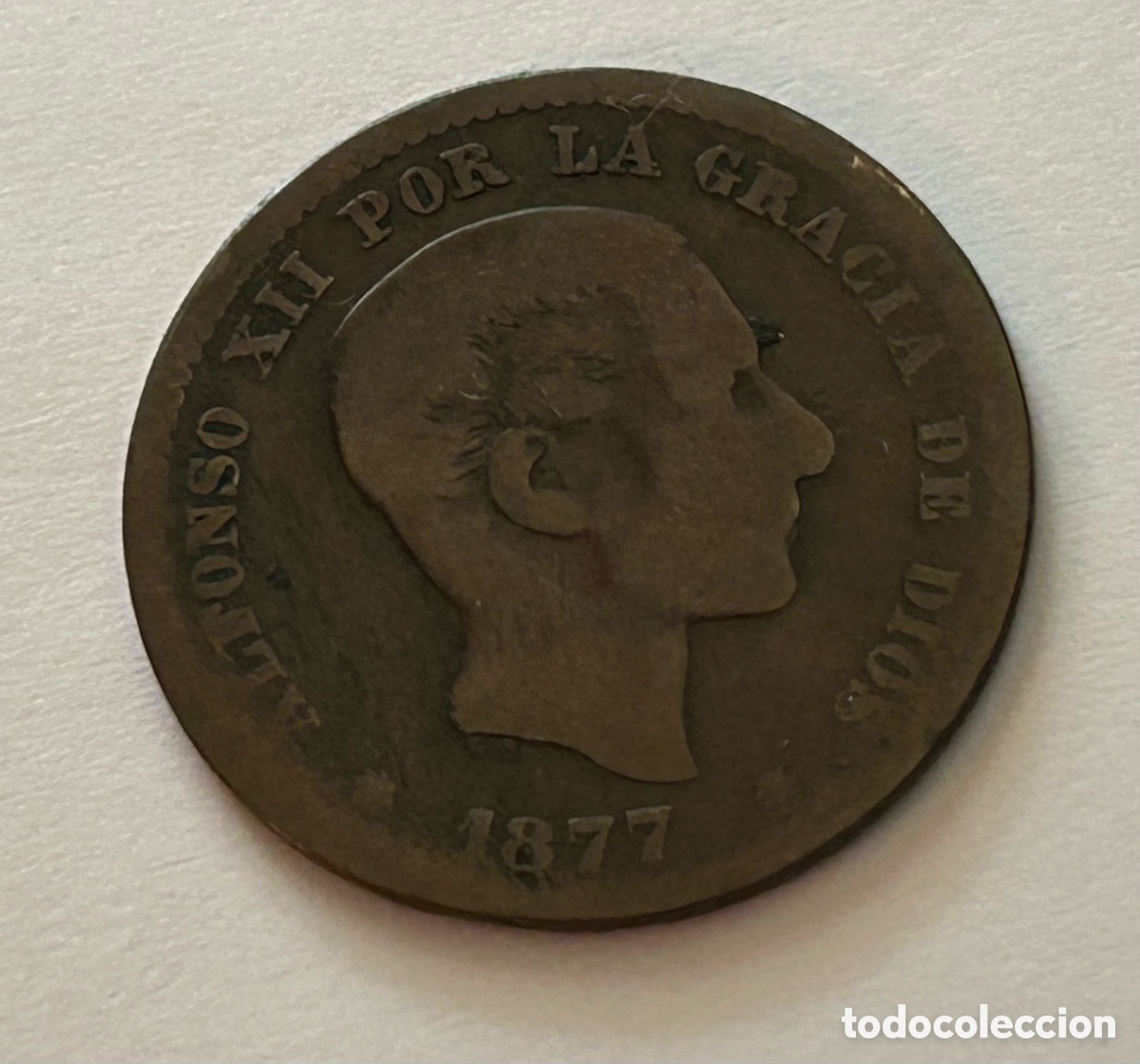 Monedas de Espa&ntilde;a: MONEDA DE CINCO 5 C&Eacute;NTIMOS. ALFONSO XII. 1877 - Foto 1