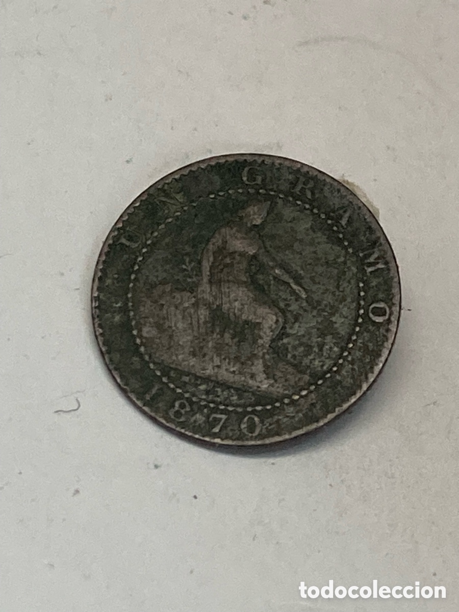 Monedas de Espa&ntilde;a: Moneda 1 c&eacute;ntimo 1870 J64 - Foto 2