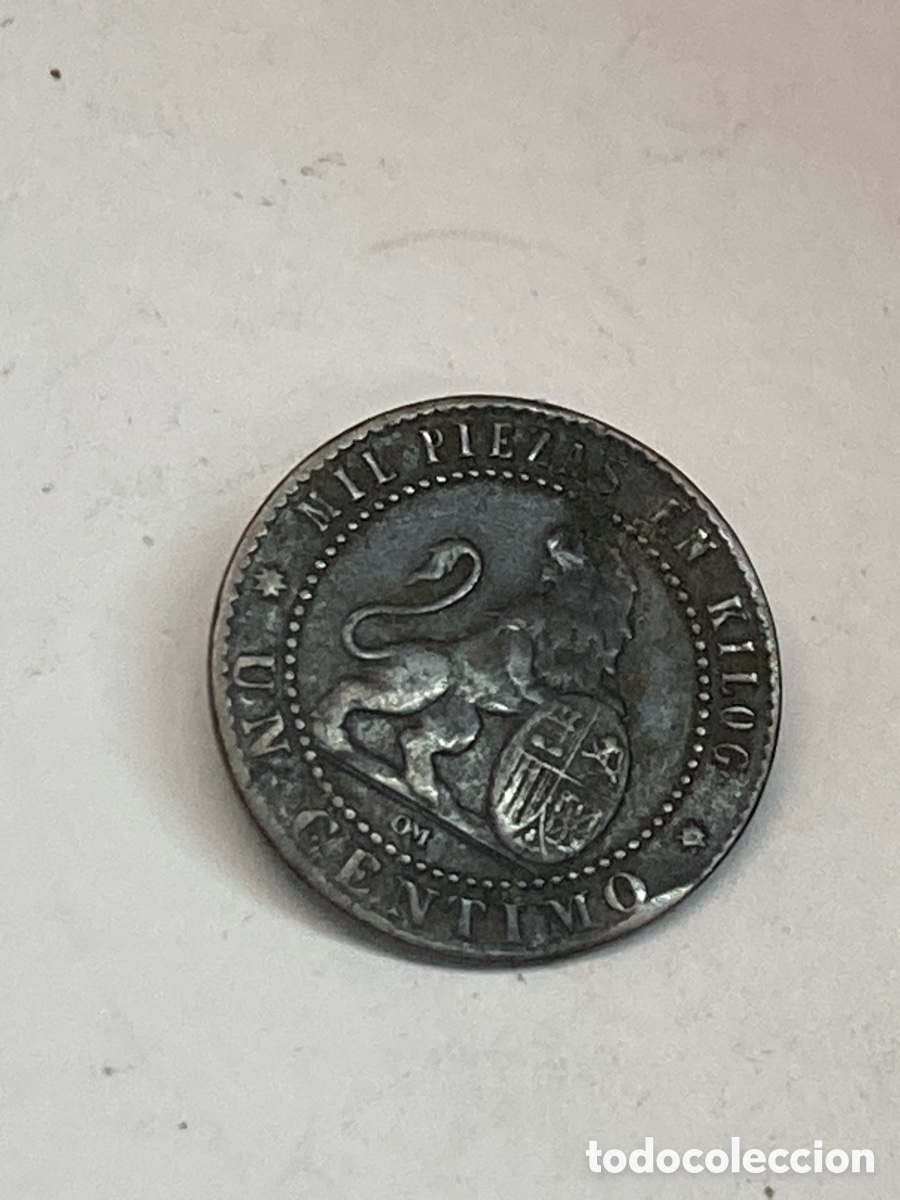 Monedas de Espa&ntilde;a: Moneda de 1 c&eacute;ntimo 1870 J64 - Foto 2