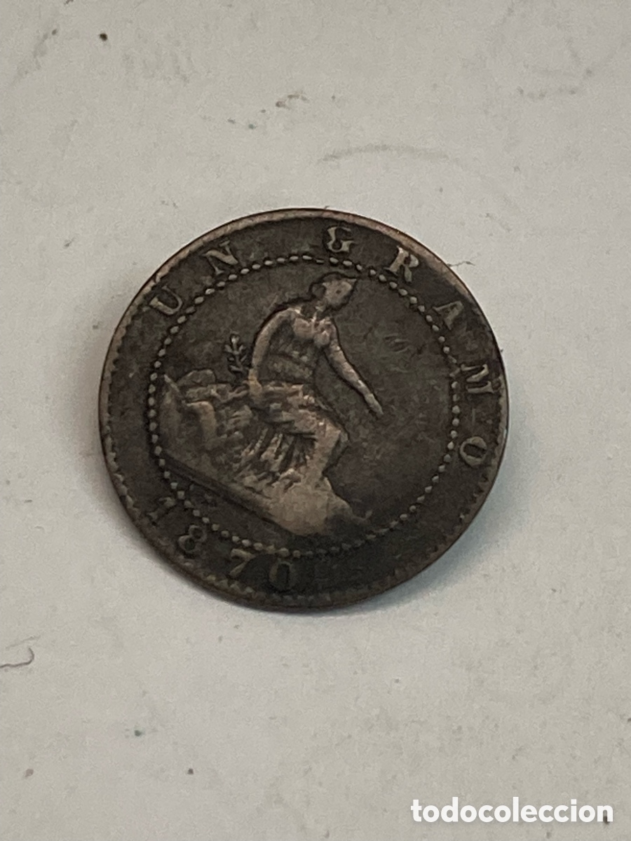 Monedas de Espa&ntilde;a: Moneda de 1 c&eacute;ntimo 1870 J64 - Foto 1