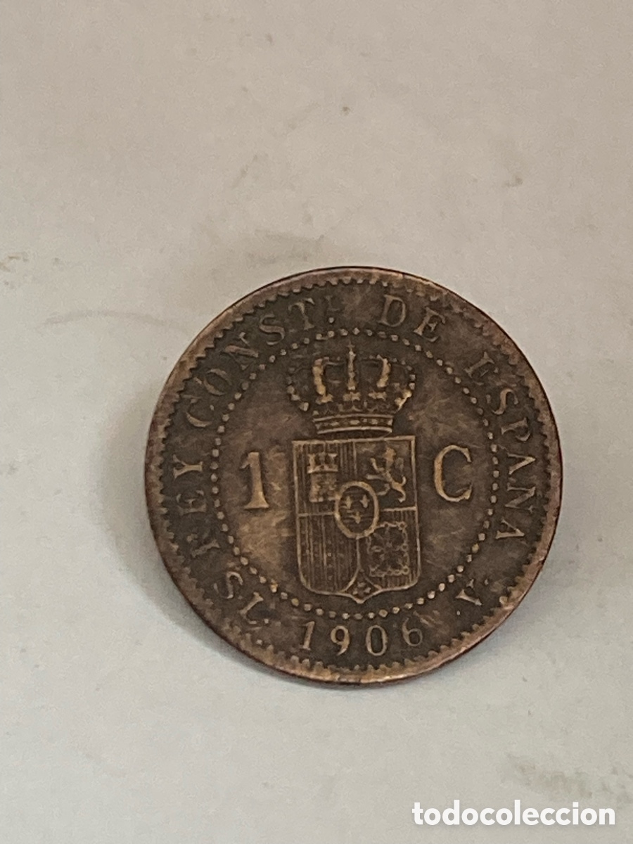 Monedas de Espa&ntilde;a: Moneda de 1 c&eacute;ntimo 1906 J64 - Foto 1