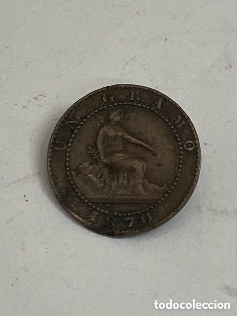 Monedas de Espa&ntilde;a: Moneda de 1 c&eacute;ntimo 1870 J64 - Foto 1
