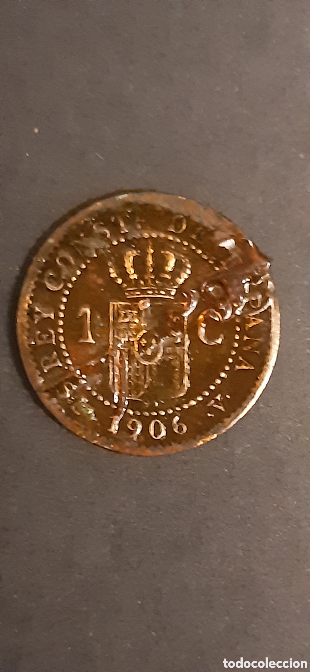 Monedas de Espa&ntilde;a: 1 cent 1906 Alfonso XIII - Foto 1