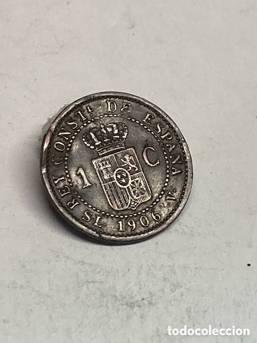 Monedas de Espa&ntilde;a: Moneda de 1 c&eacute;ntimo 1906 V38 - Foto 1