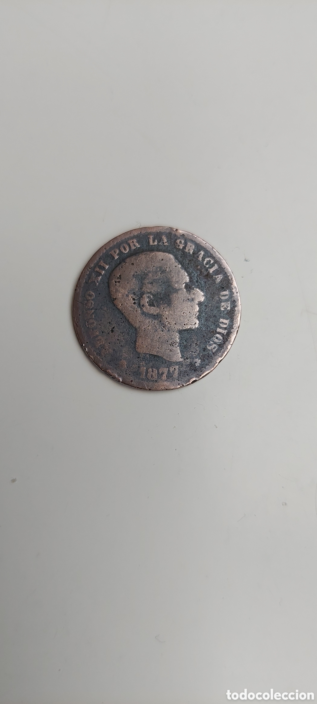 Monedas de Espa&ntilde;a: Alfonso XII 5Cent. 1877 - Foto 1