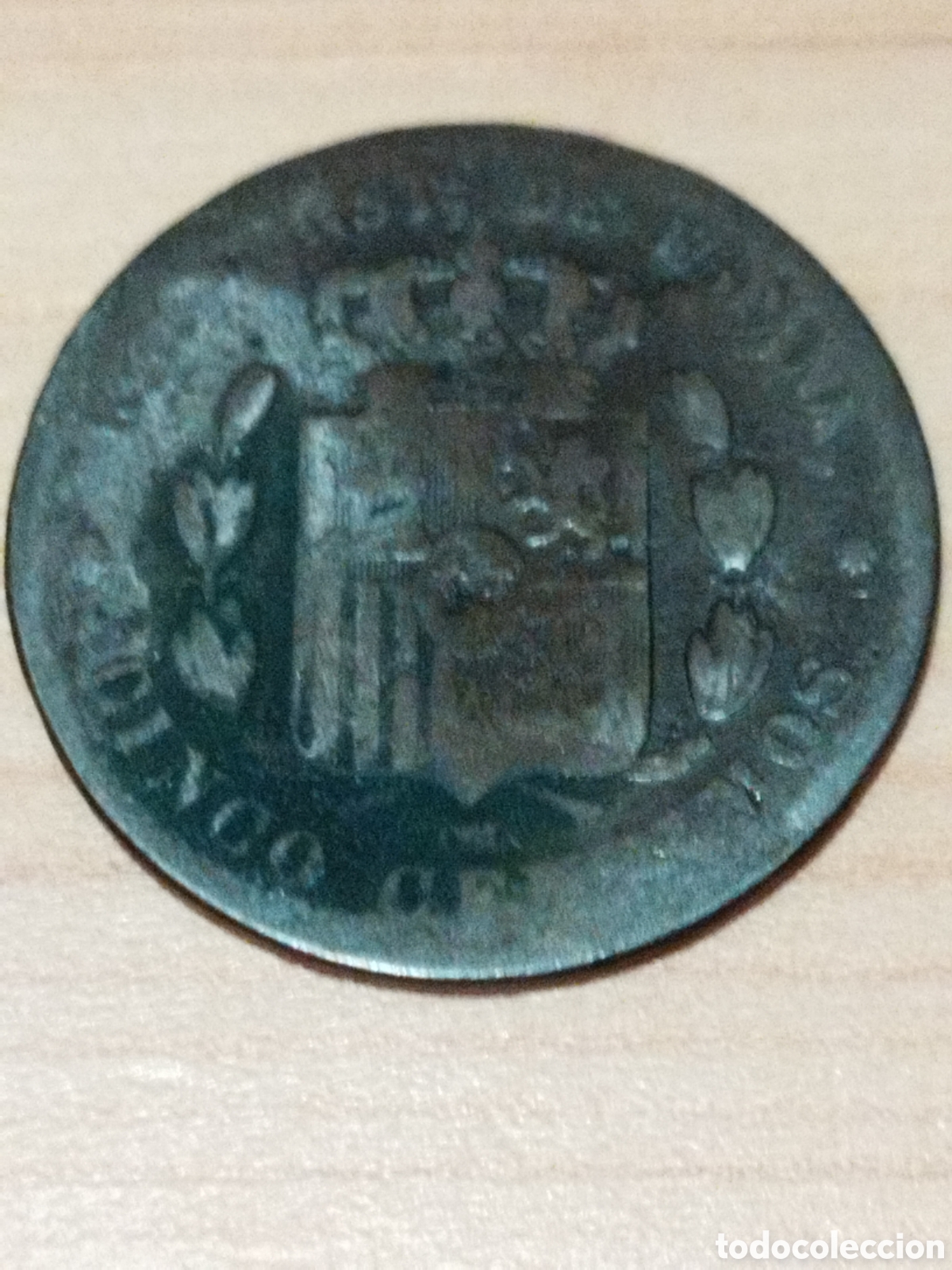 Monedas de Espa&ntilde;a: Moneda de 5 c&eacute;ntimos de 1877 - Foto 2