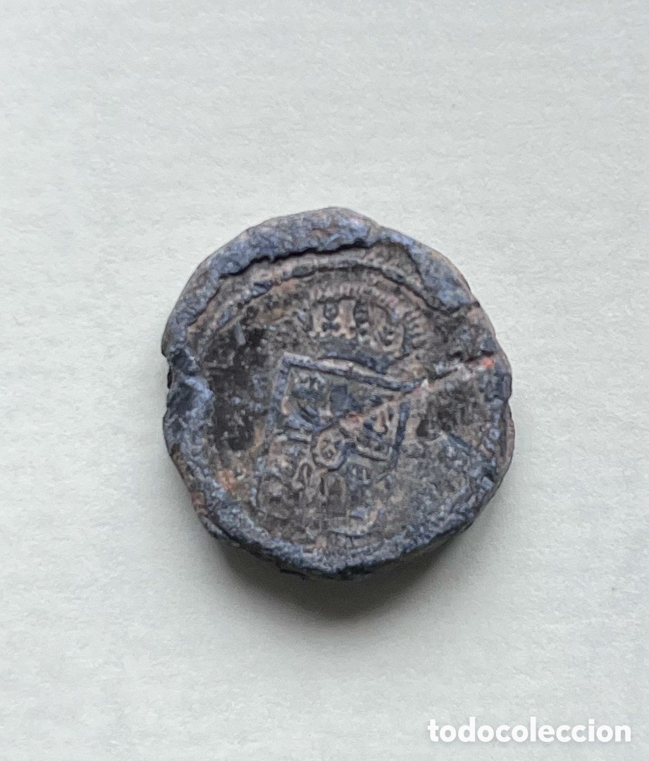 Monedas de Espa&ntilde;a: Bolla de plomo &ldquo;ADUANA DE BARCELONA * &ndash; A&Ntilde;O DE 1850&rdquo; - Foto 2
