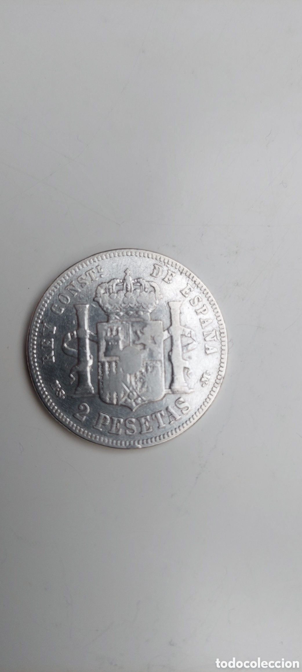 Monedas de Espa&ntilde;a: Alfonso XII 1882,2 Pesetas - Foto 2
