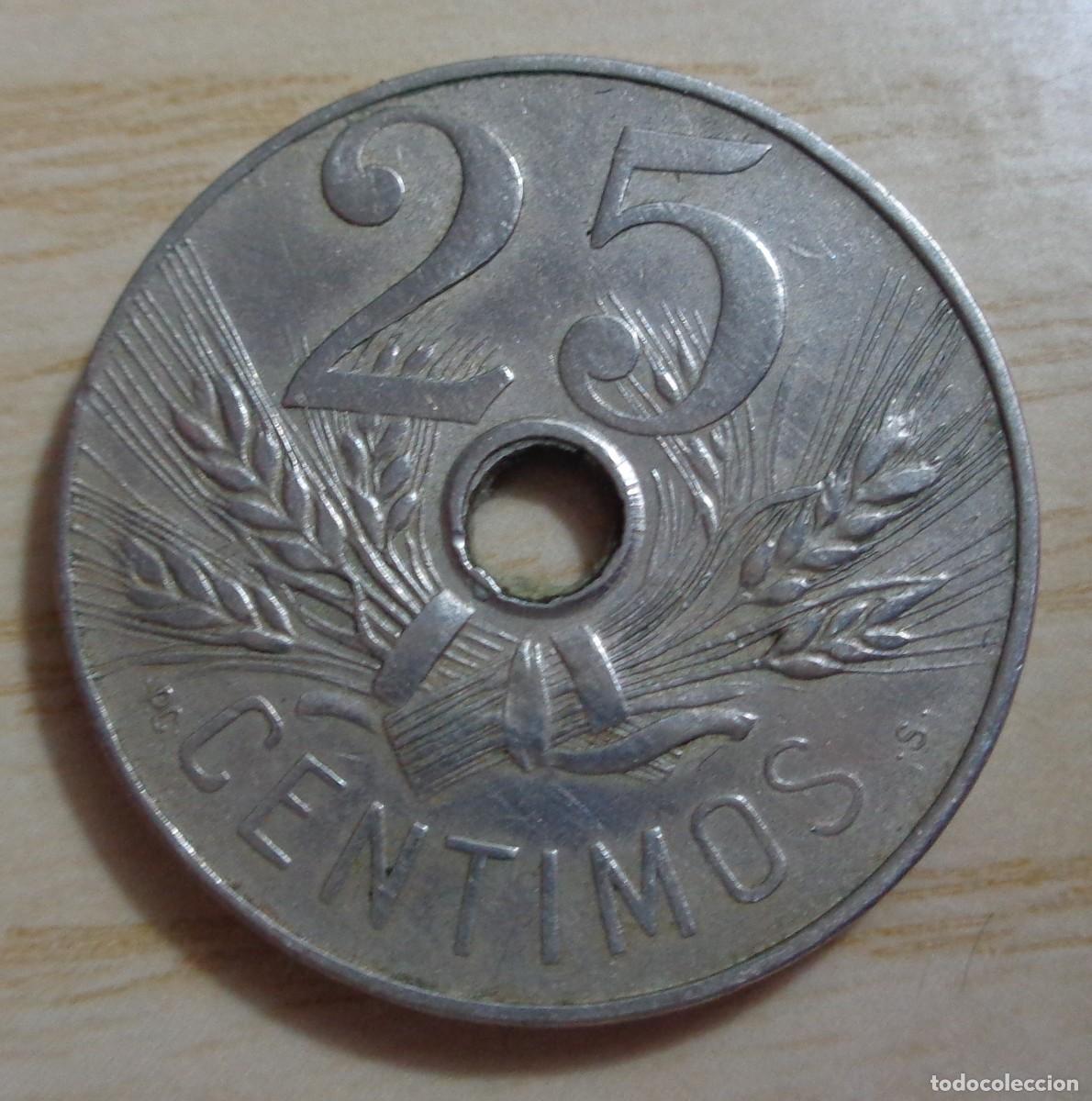 Monedas de Espa&ntilde;a: MONEDA: 25 CENTIMOS, 1927 - Foto 2