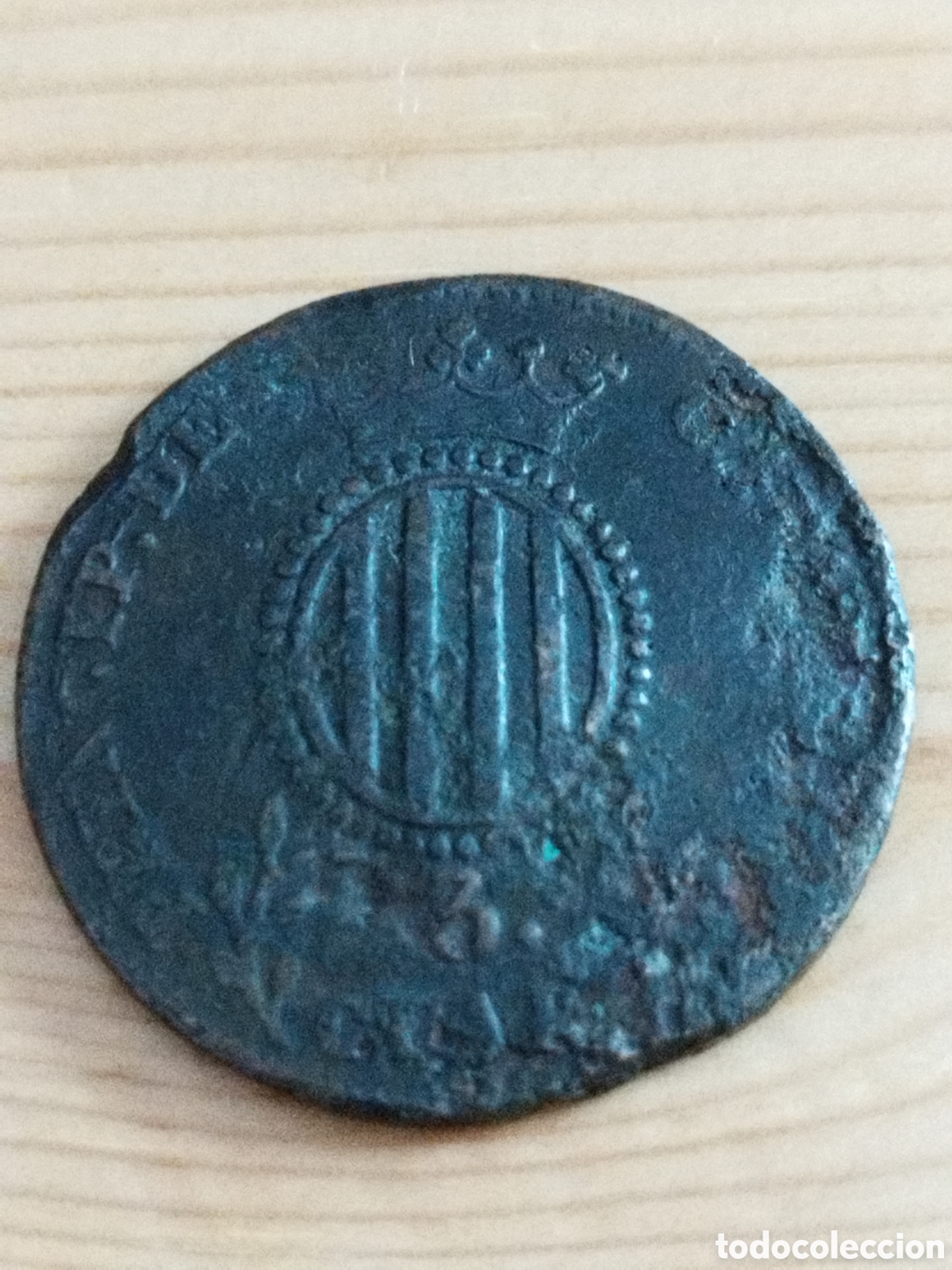 Monedas de Espa&ntilde;a: Catalu&ntilde;a 3 cuartos de 1837 km#126 - Foto 1