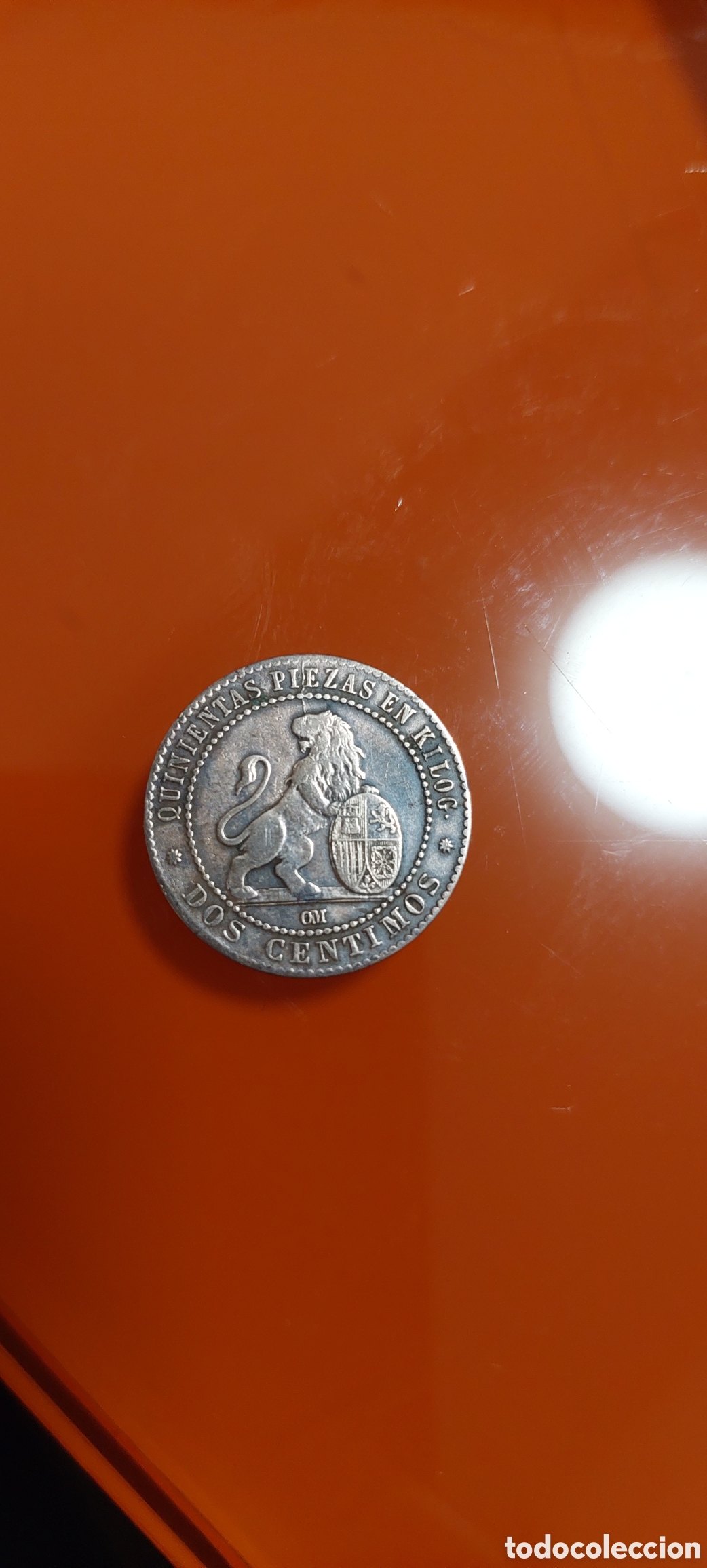 Monedas de Espa&ntilde;a: 2 Centimos 1870 Espa&ntilde;a. - Foto 2