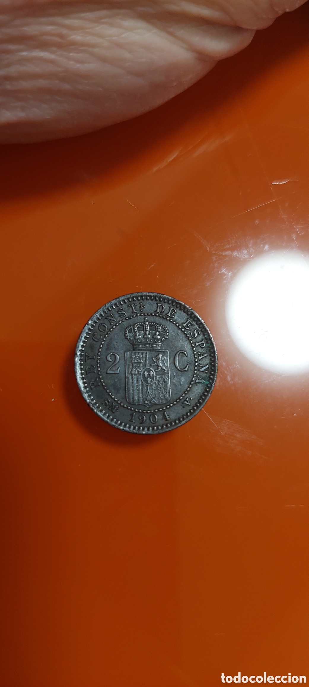Monedas de Espa&ntilde;a: 2 Cent. Alfonso XIII ,1904. - Foto 2