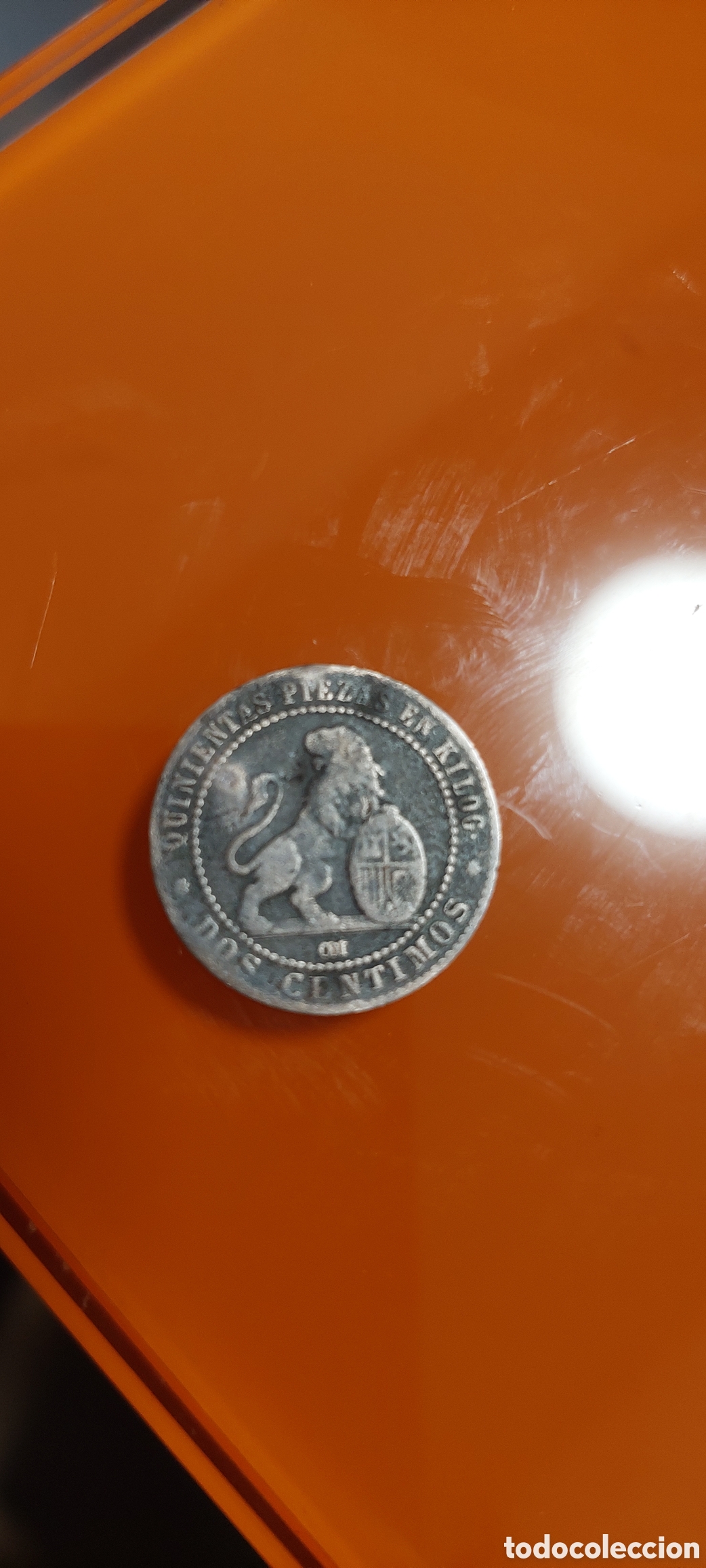 Monedas de Espa&ntilde;a: 2 Centimos 1870 Espa&ntilde;a. - Foto 2