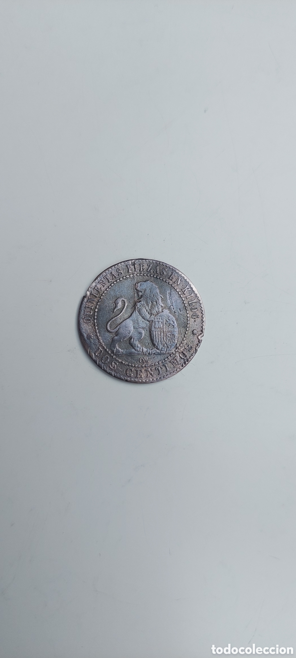 Monedas de Espa&ntilde;a: 2 Centimos 1870 Espa&ntilde;a. - Foto 1