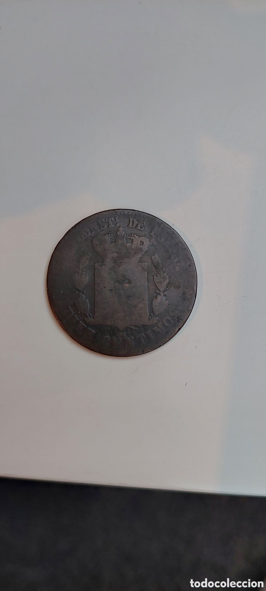 Monedas de Espa&ntilde;a: Alfonso XII 1877 ,10 Cent. - Foto 2